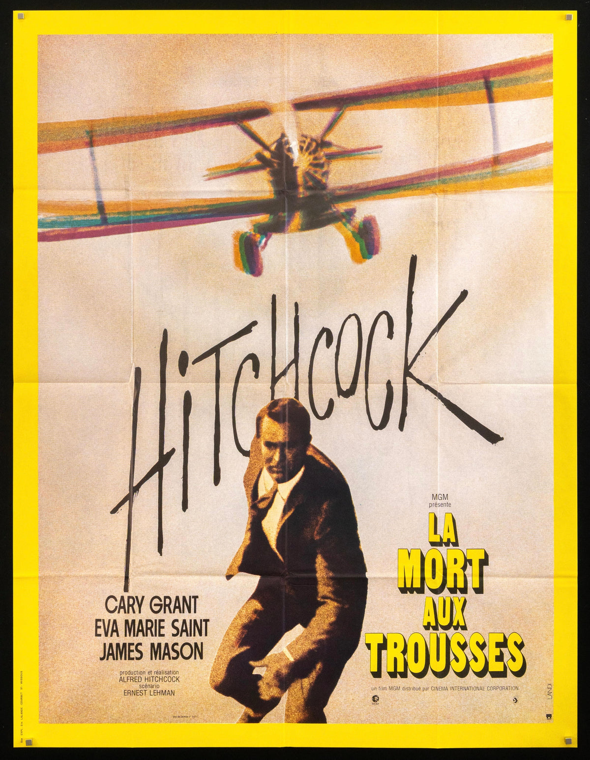 North By Northwest Original Vintage Movie Poster