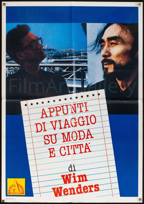 Notebooks on Cities and Clothes Original Vintage Movie Poster