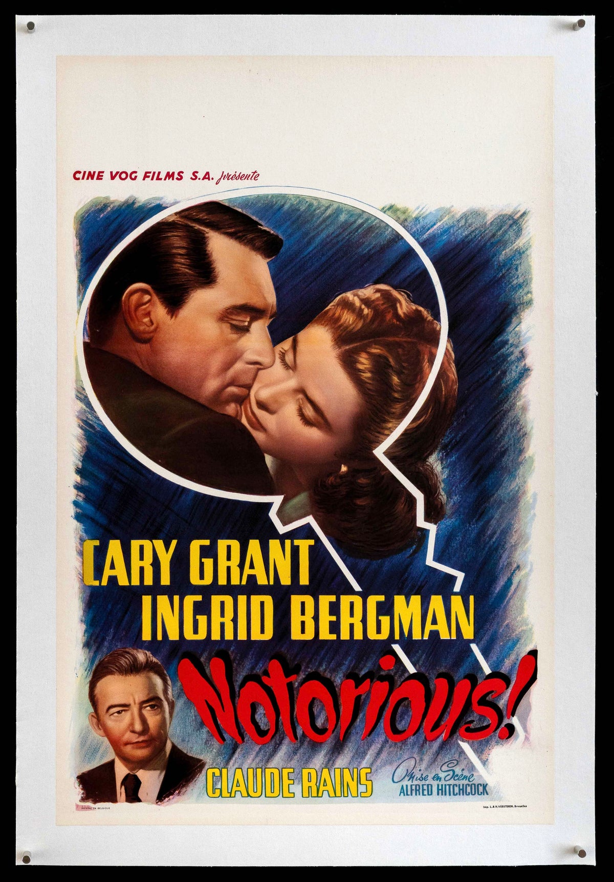 Notorious Original Vintage Movie Poster