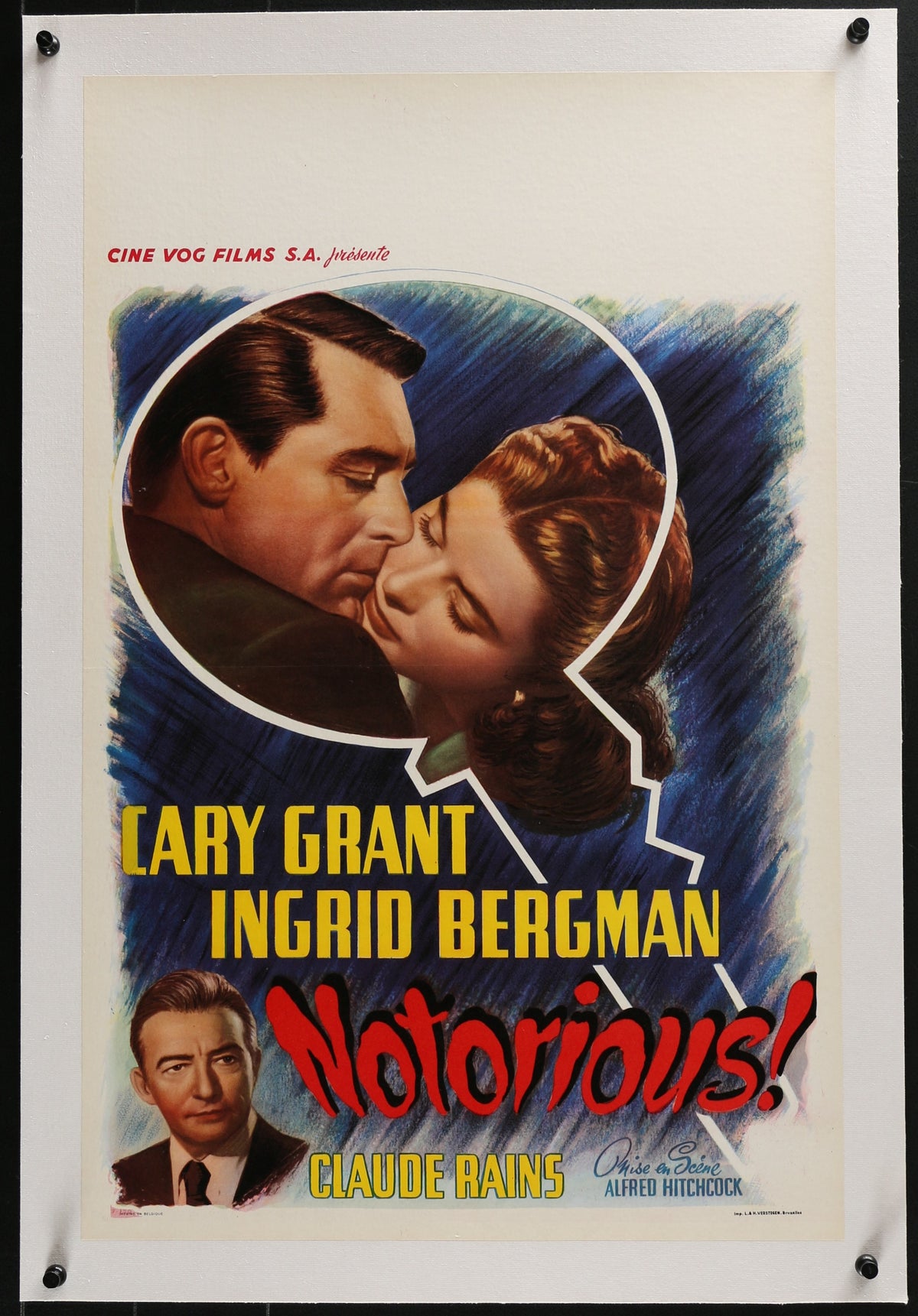 Notorious Original Vintage Movie Poster