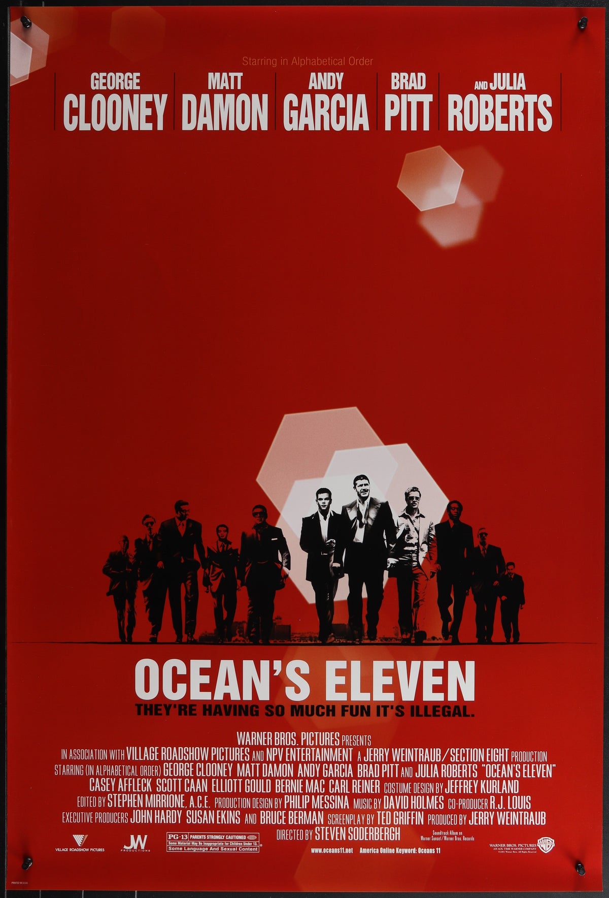 Ocean&#39;s 11 1 Sheet (27x41) Original Vintage Movie Poster