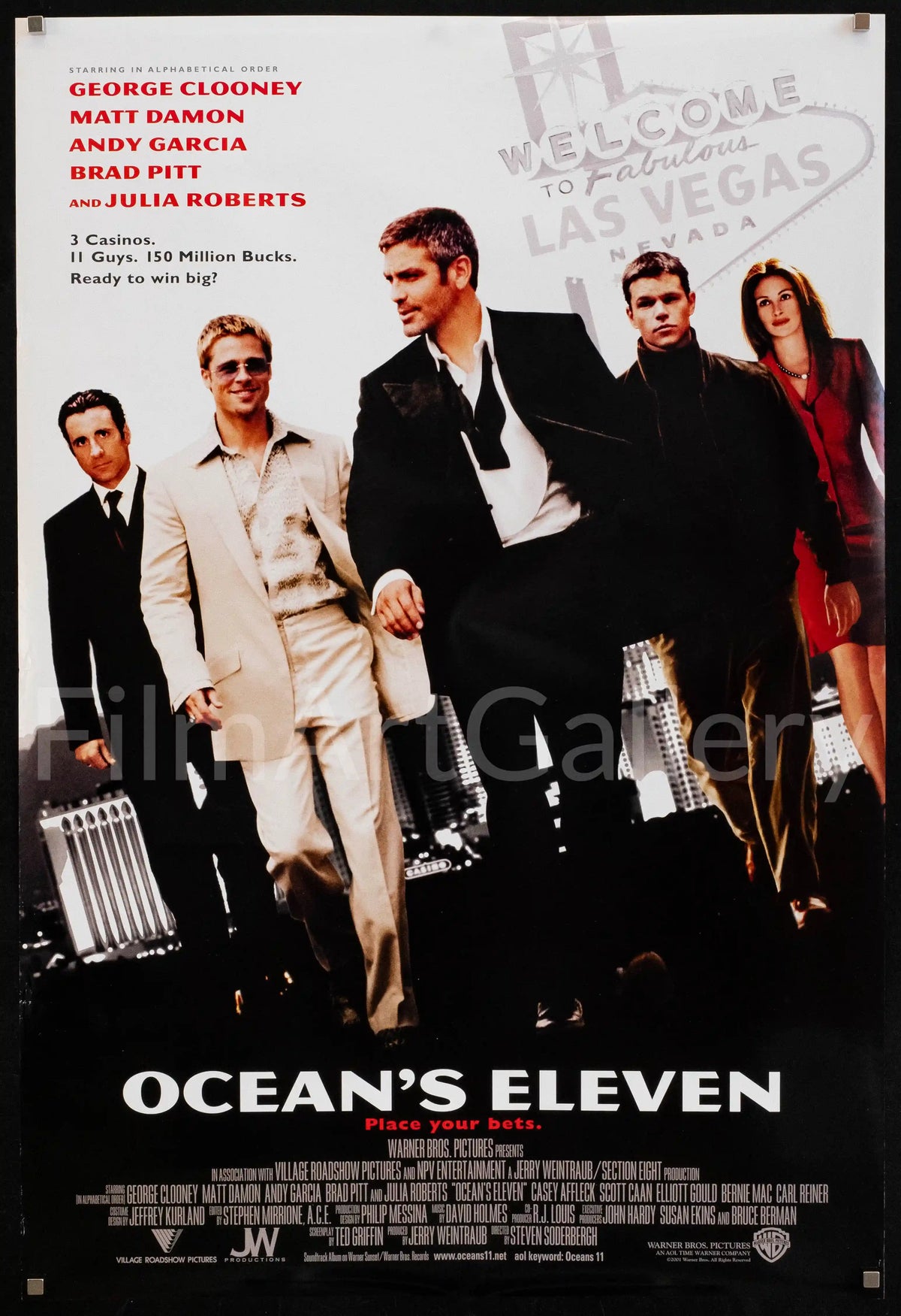 Ocean's 11 Original Vintage Movie Poster