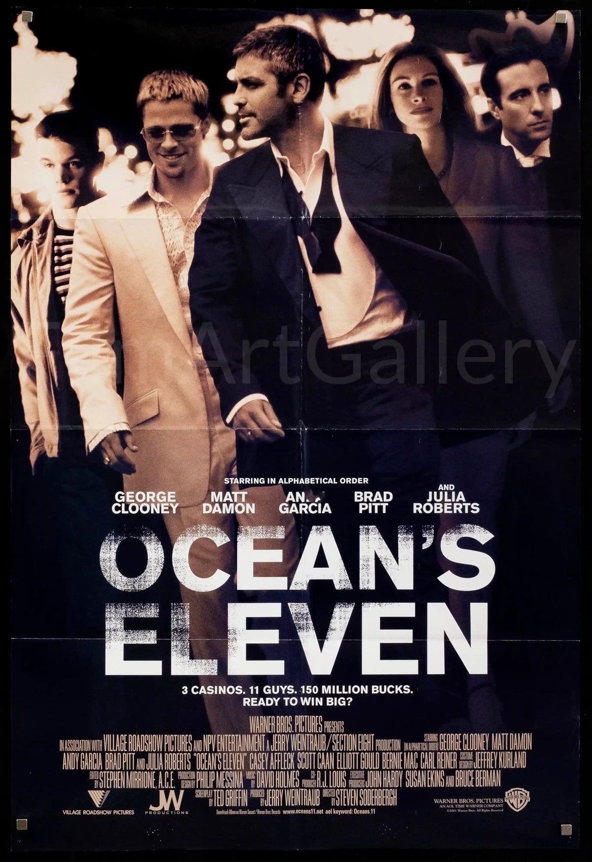 Ocean's 11 Original Vintage Movie Poster