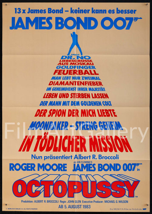 Octopussy Original Vintage Movie Poster
