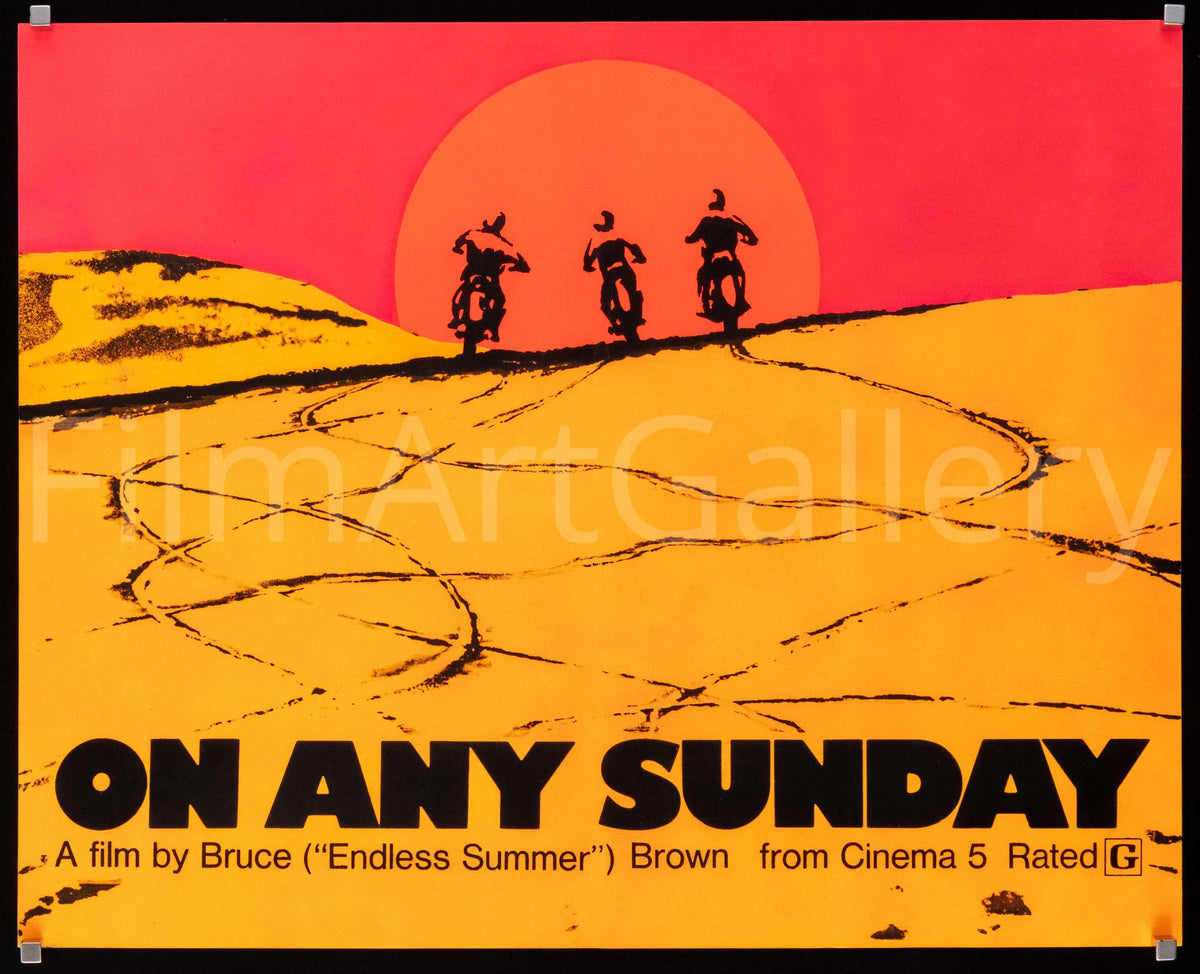 On Any Sunday Half Sheet (22x28) Original Vintage Movie Poster