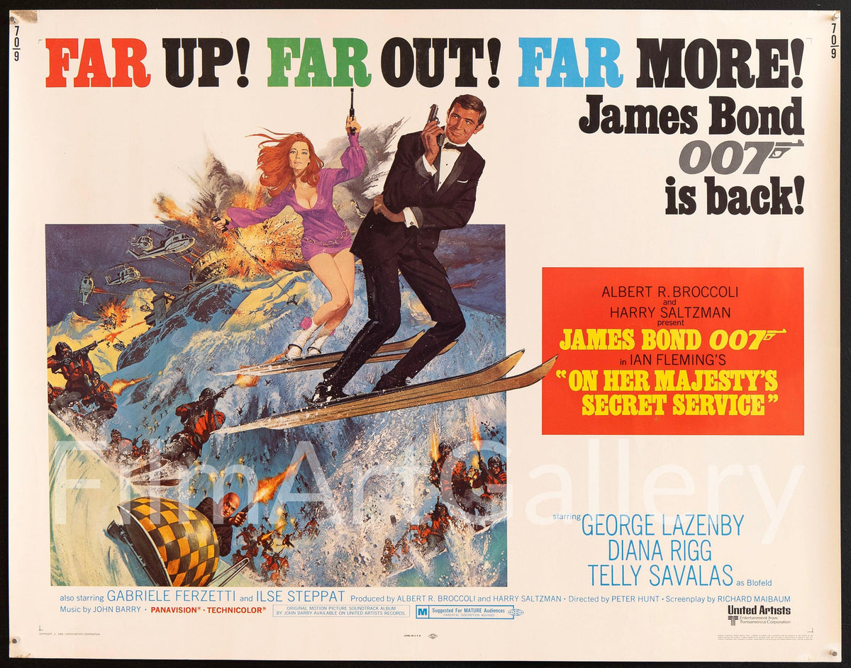 On Her Majesty&#39;s Secret Service Half Sheet (22x28) Original Vintage Movie Poster