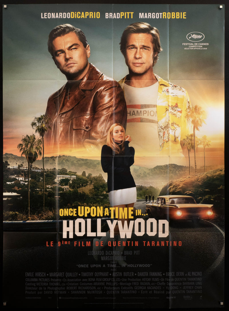 Once Upon a Time In Hollywood French 1 Panel (47x63) Original Vintage Movie Poster