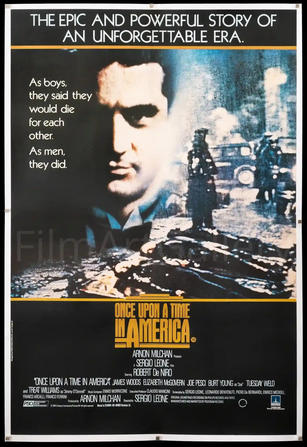 Once Upon a Time in America Original Vintage Movie Poster