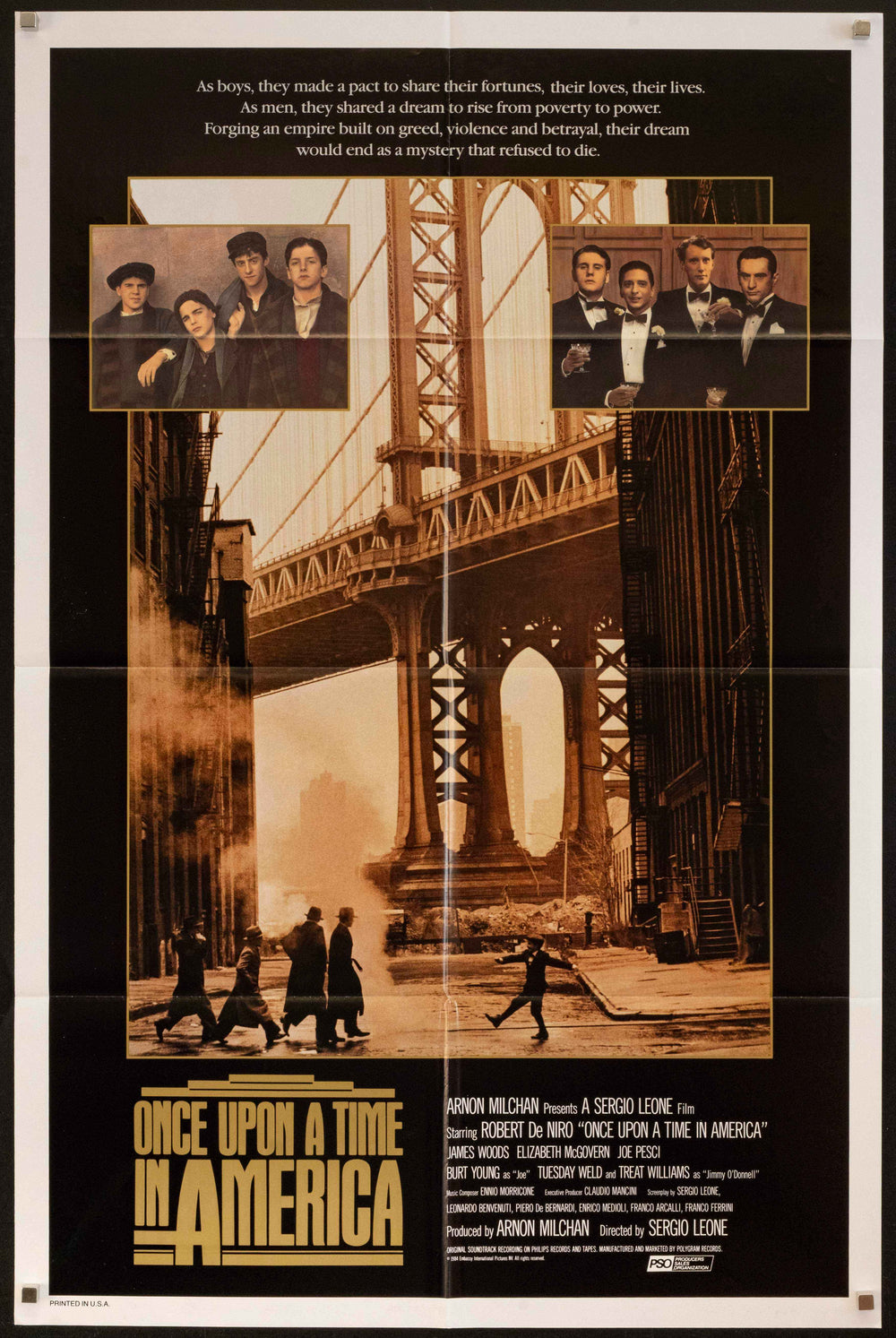 Once Upon a Time in America Original Vintage Movie Poster