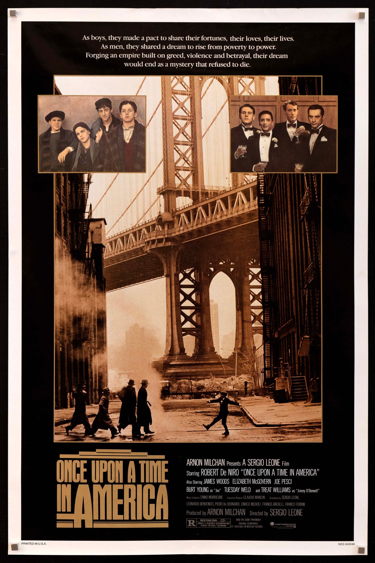 Once Upon a Time in America Original Vintage Movie Poster