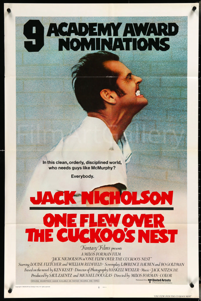 One Flew Over the Cuckoo's Nest 1 Sheet (27x41) Original Vintage Movie Poster