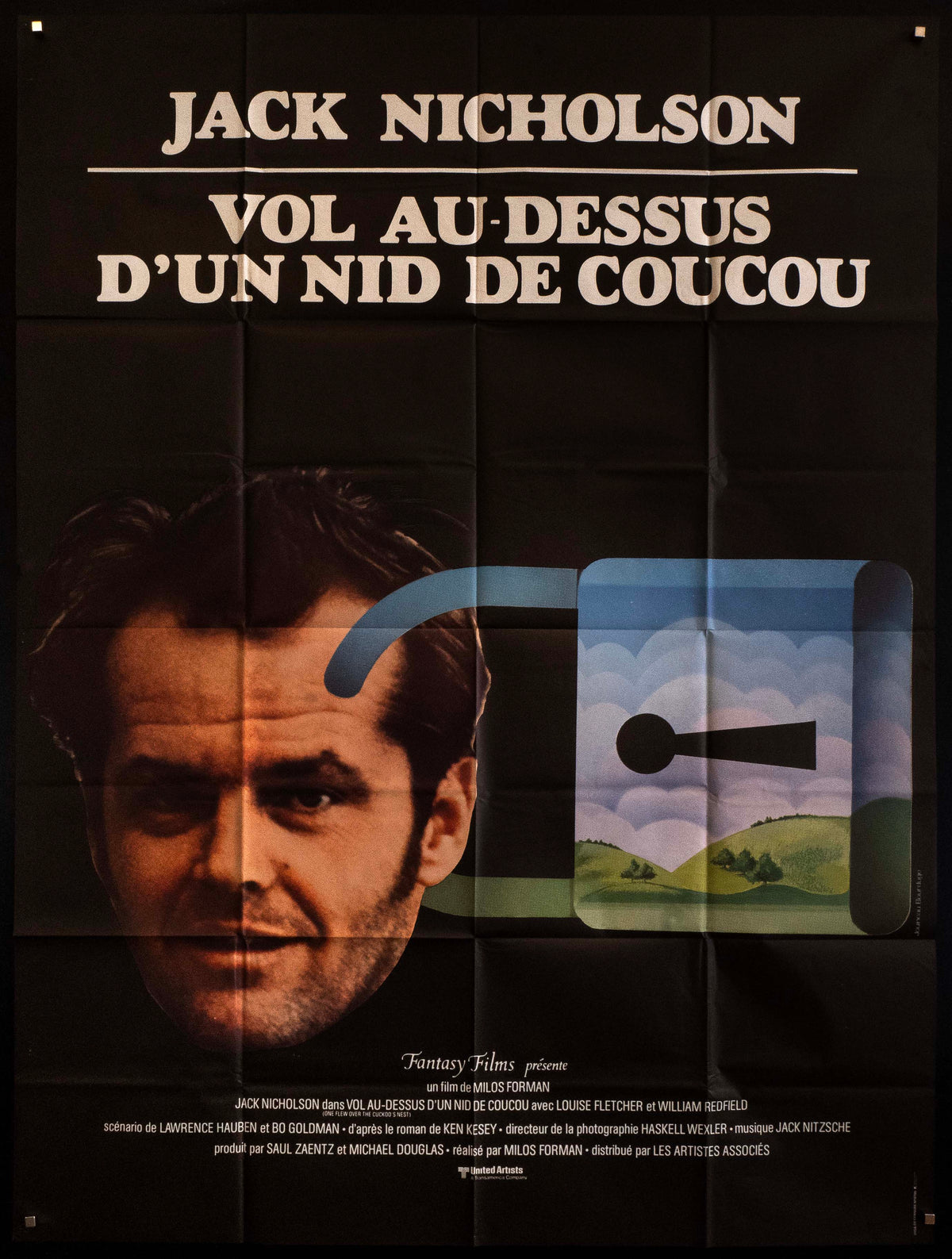 One Flew Over the Cuckoo&#39;s Nest French 1 panel (47x63) Original Vintage Movie Poster