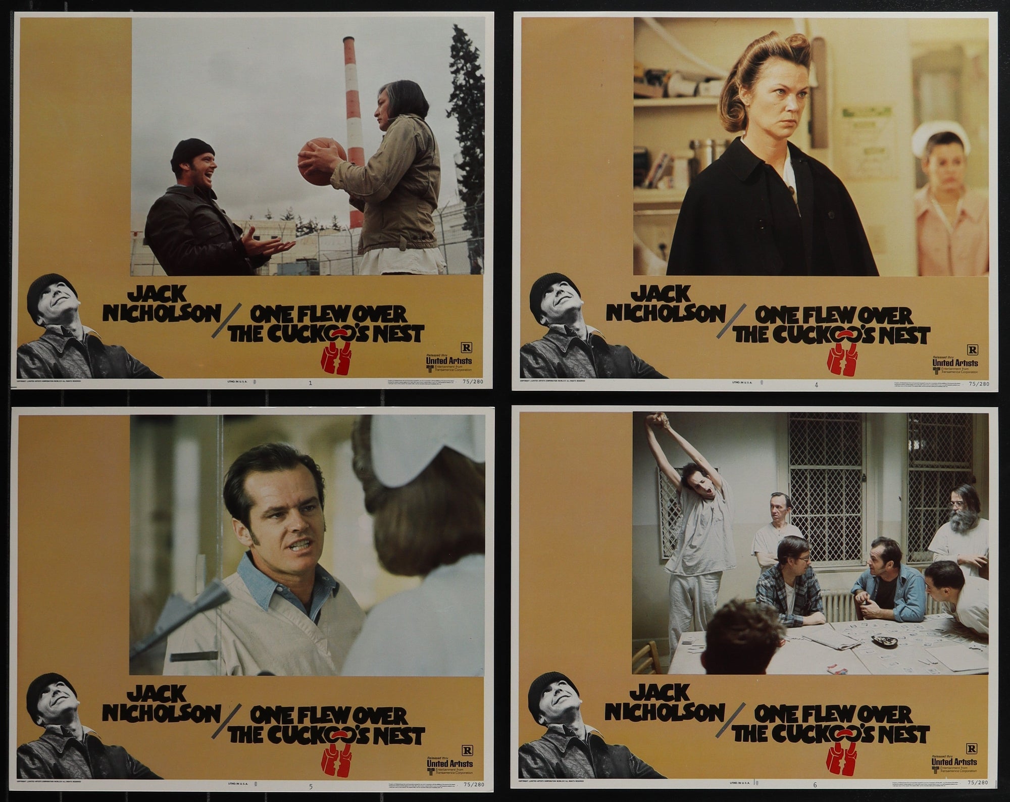 One Flew Over the Cuckoo's Nest Lobby Card Set (8-11x14) Original Vintage Movie Poster