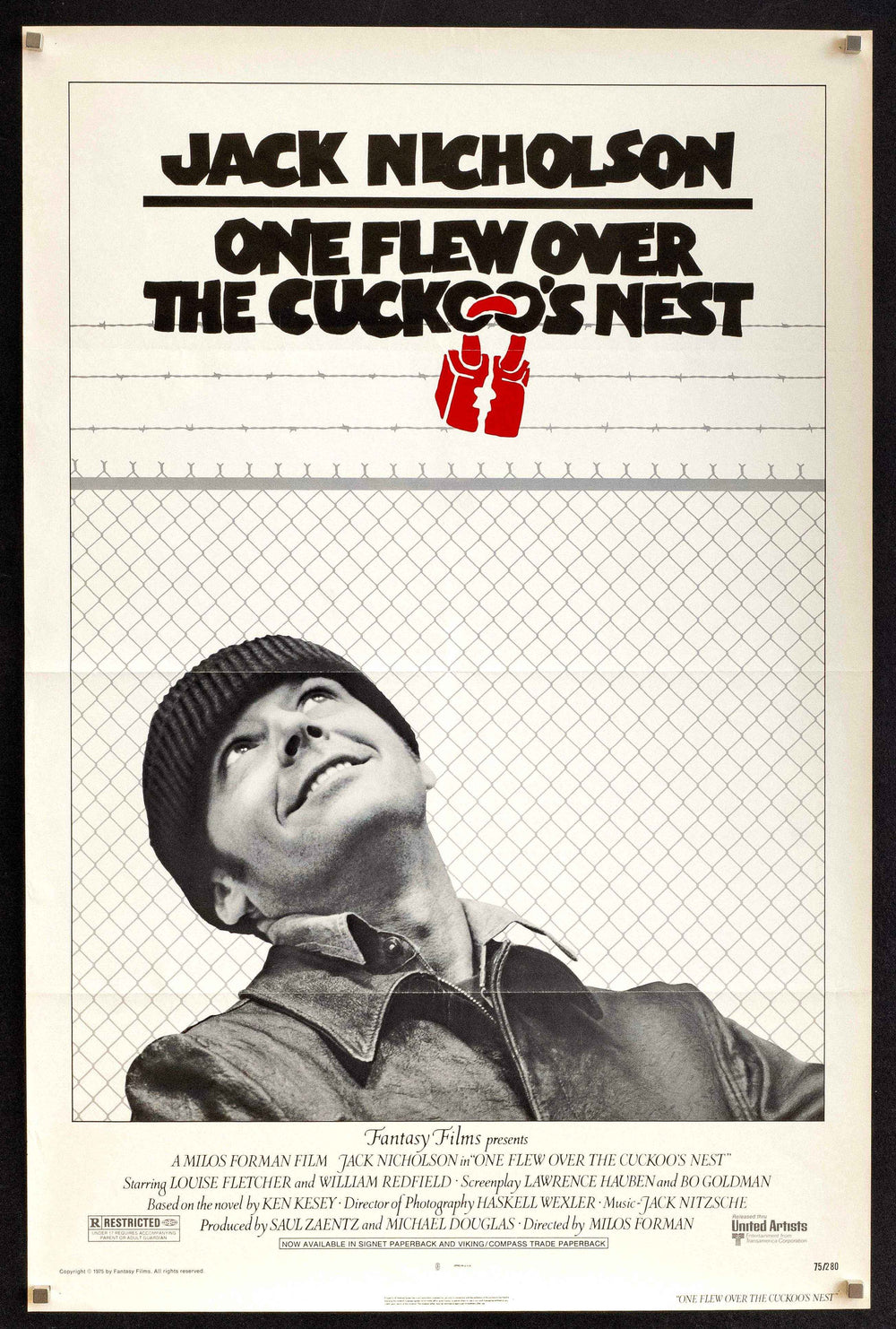 One Flew Over the Cuckoo's Nest Original Vintage Movie Poster