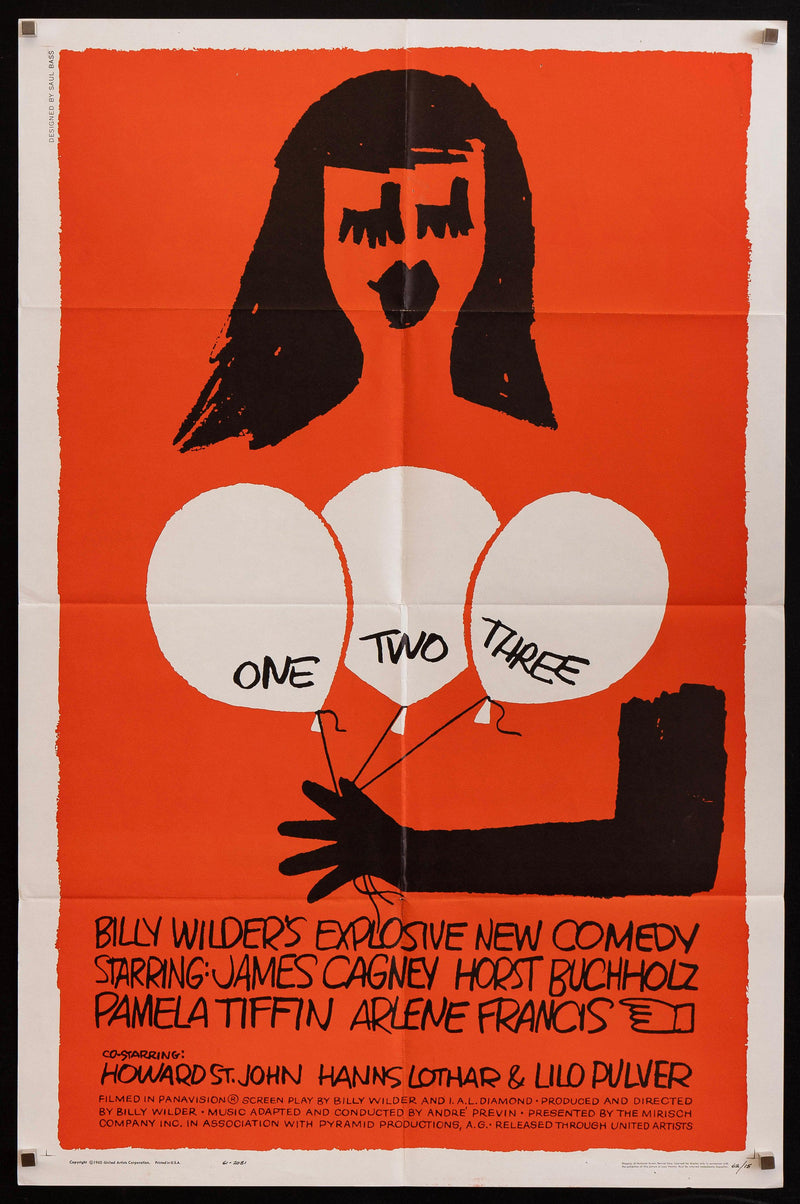 One Two Three 1 Sheet (27x41) Original Vintage Movie Poster