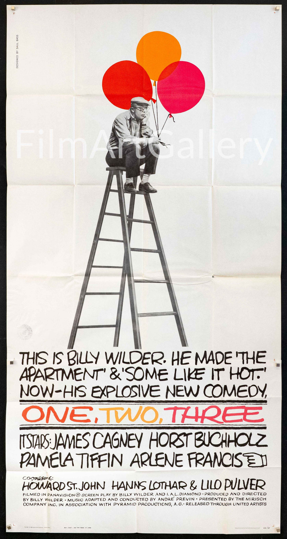 One Two Three Original Vintage Movie Poster
