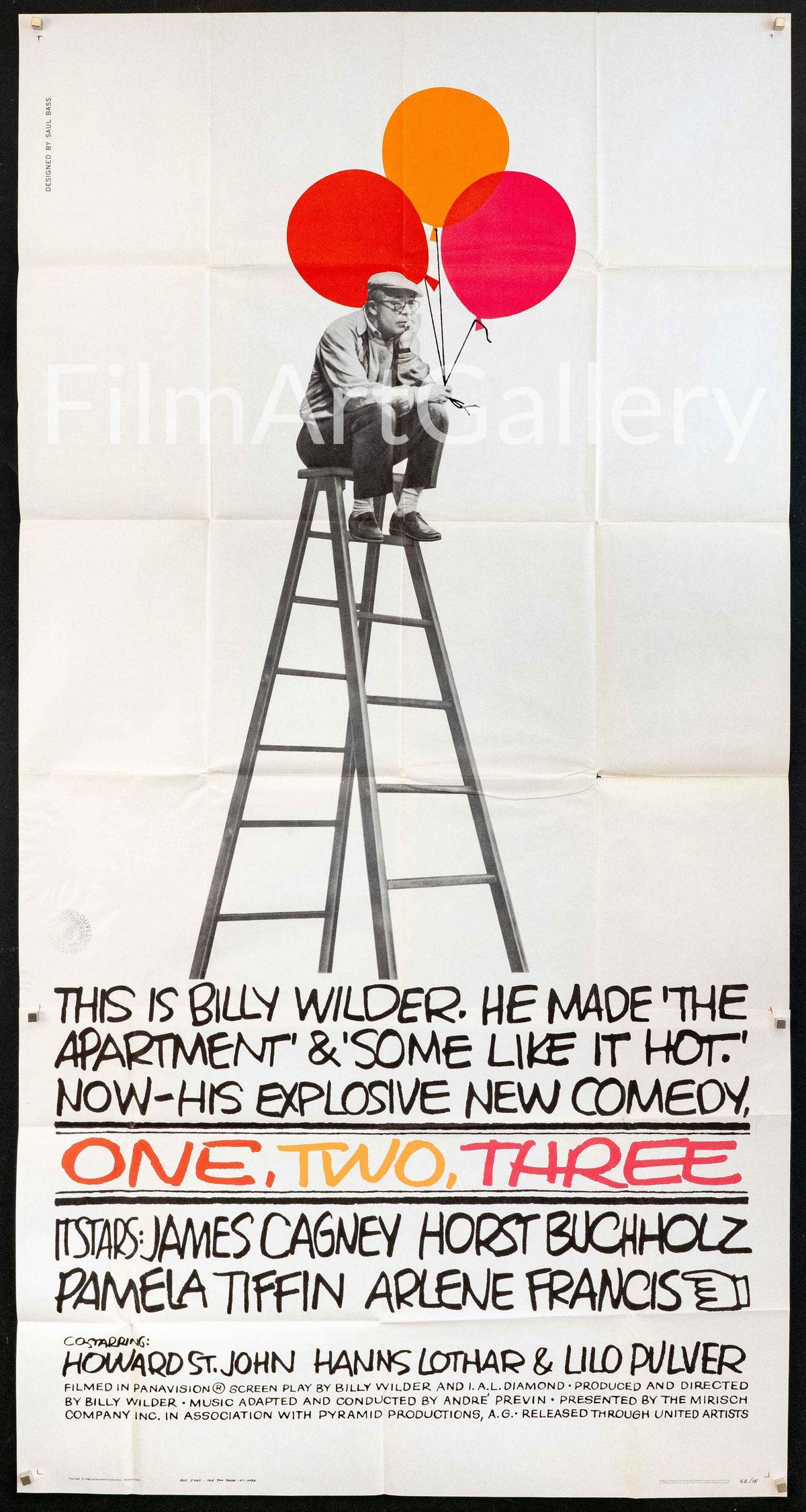 One Two Three Original Vintage Movie Poster