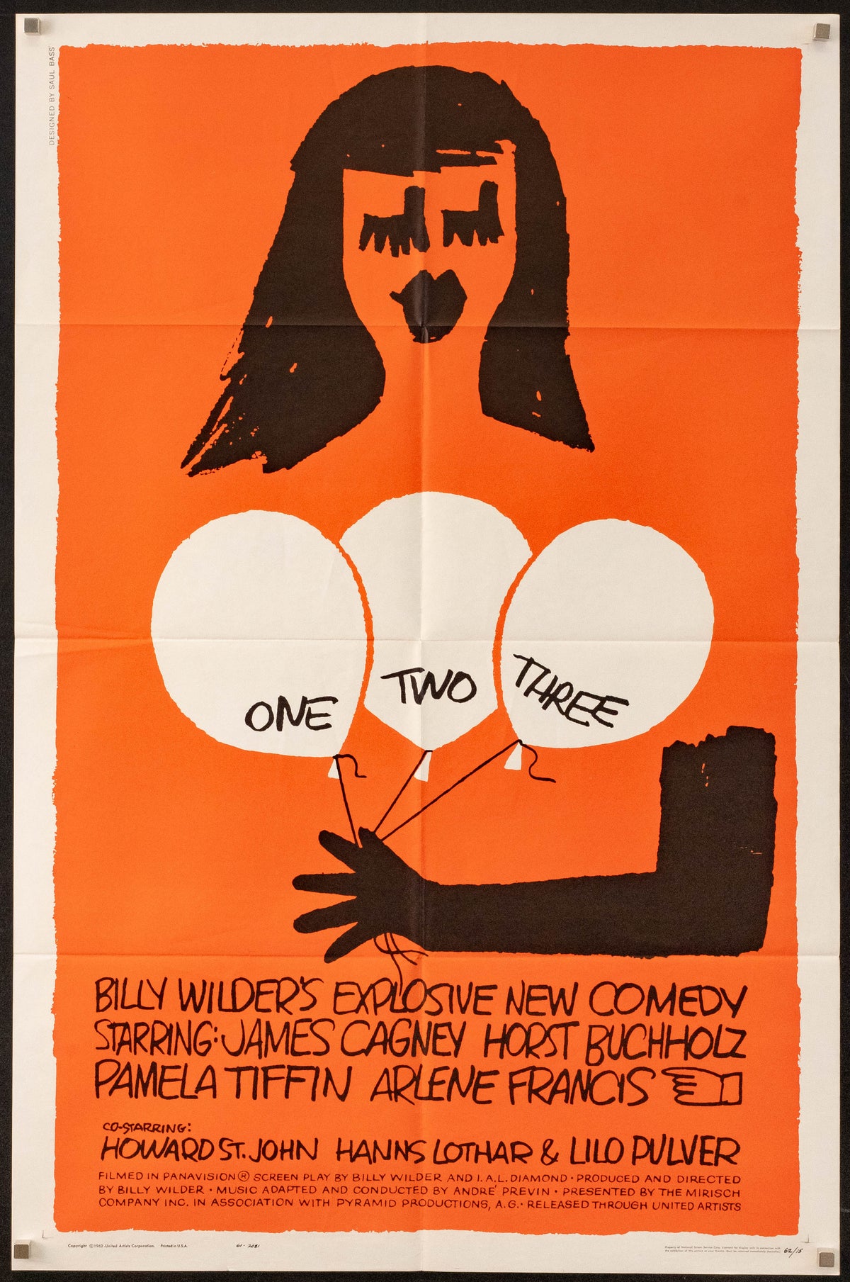 One Two Three Original Vintage Movie Poster