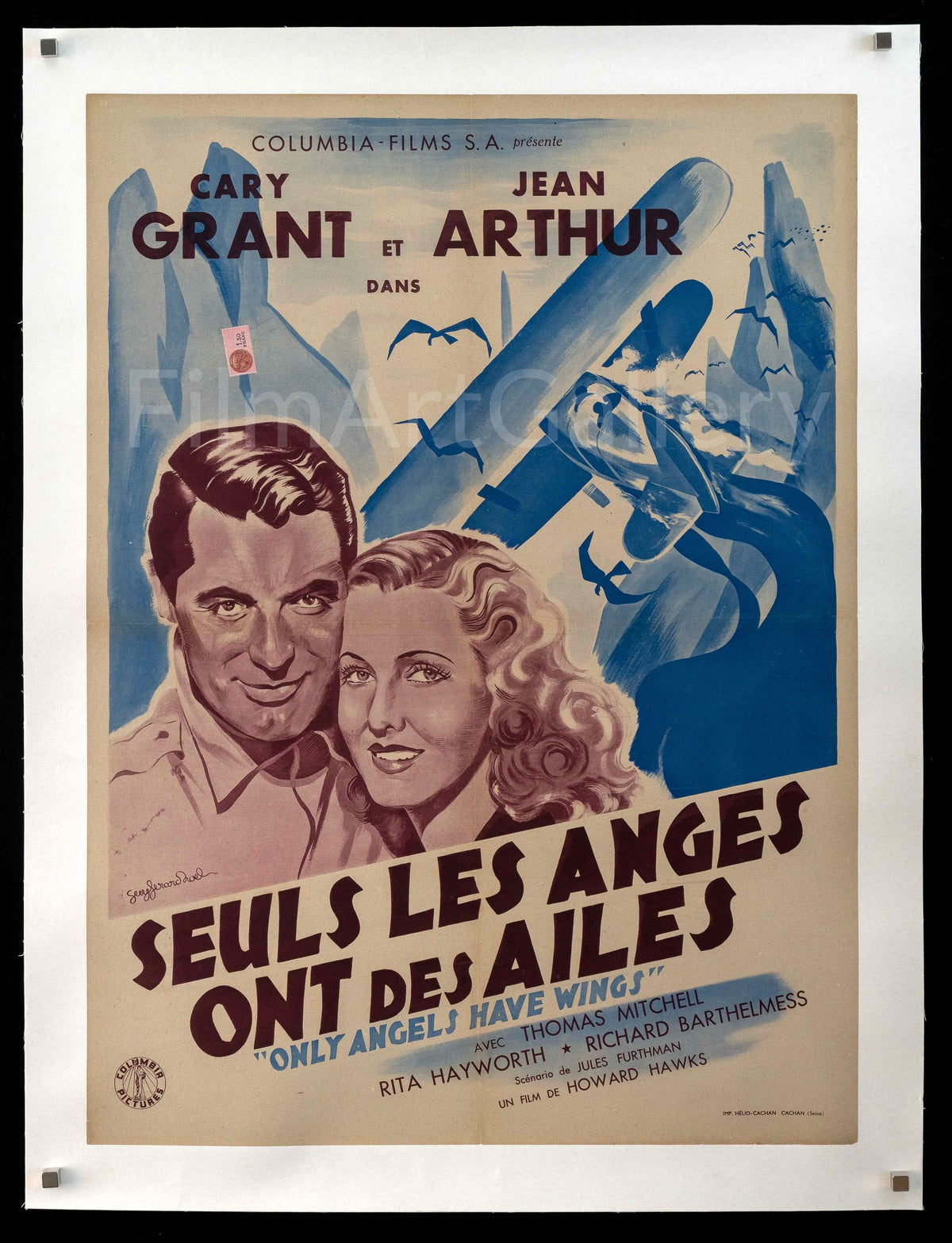 Only Angels Have Wings Original Vintage Movie Poster