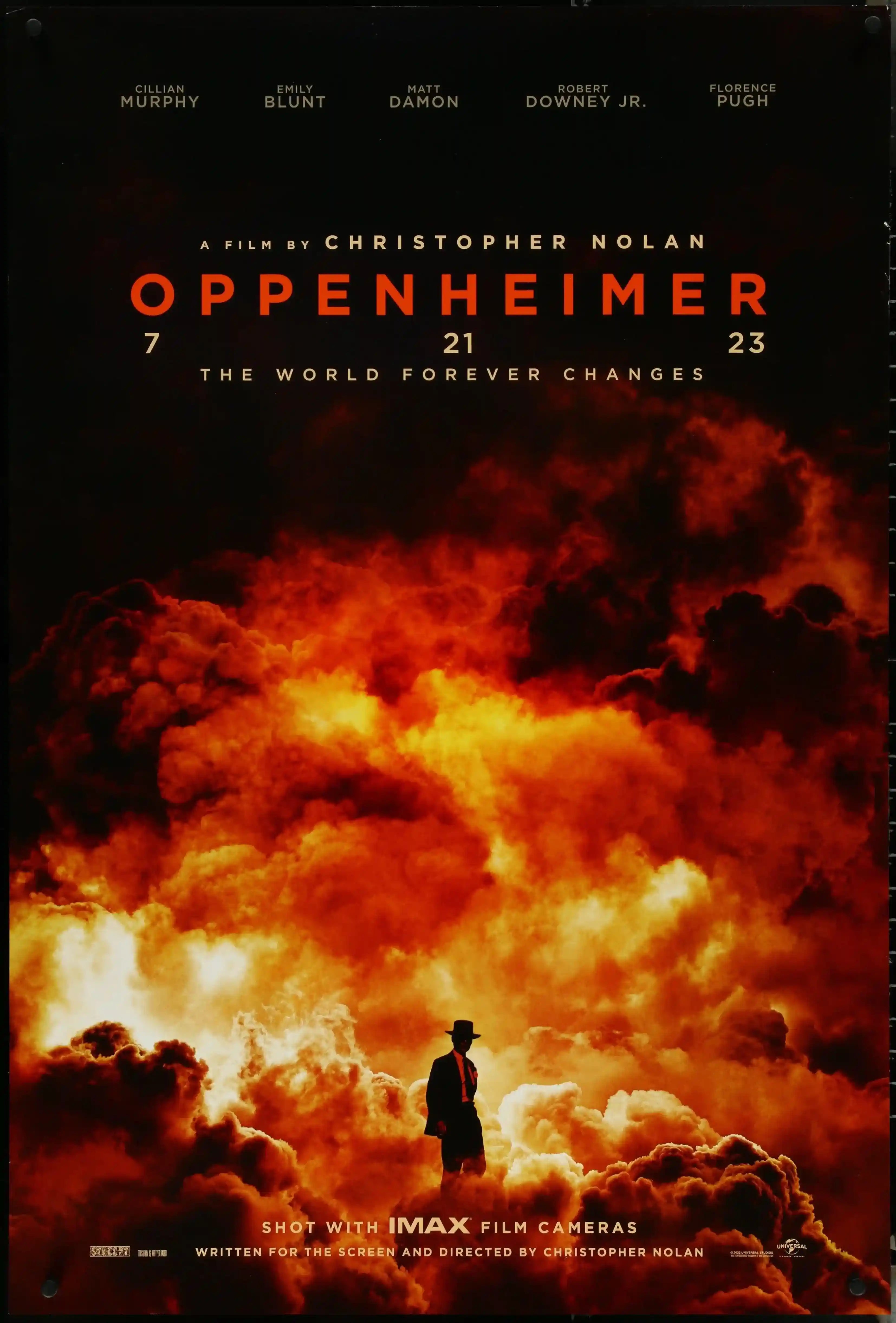 Oppenheimer Movie Poster 2023 1 Sheet 27x41 Oppenheimer Movie Poster 2023 1 Sheet 27x41