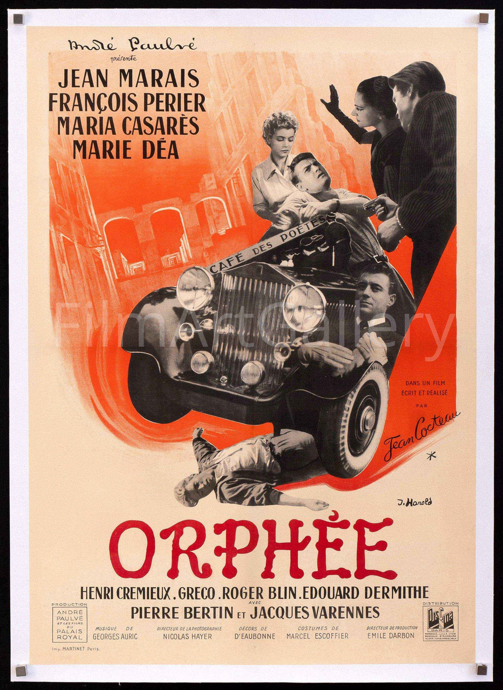 Orphee (Orpheus) Original Vintage Movie Poster