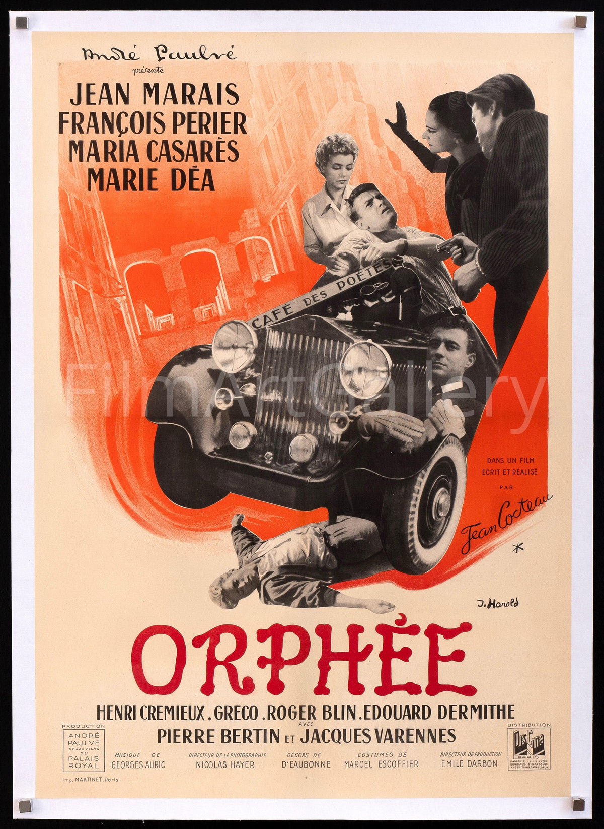 Orphee (Orpheus) Original Vintage Movie Poster