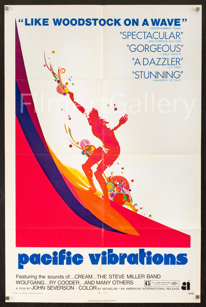 Pacific Vibrations Original Vintage Movie Poster