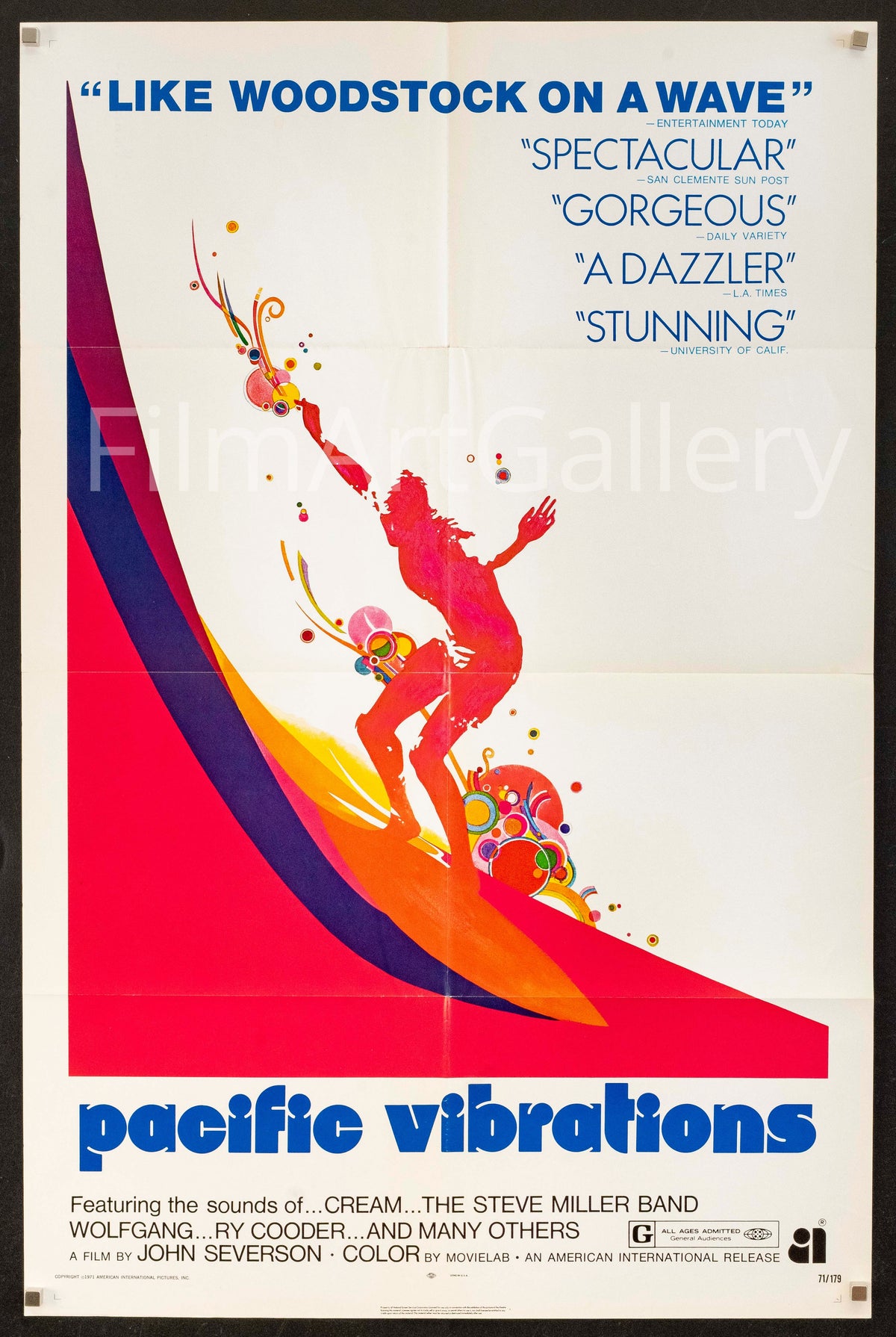 Pacific Vibrations Original Vintage Movie Poster