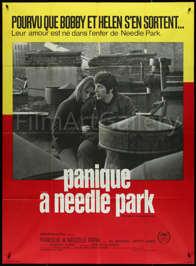 Panic in Needle Park French 1 panel (47x63) Original Vintage Movie Poster