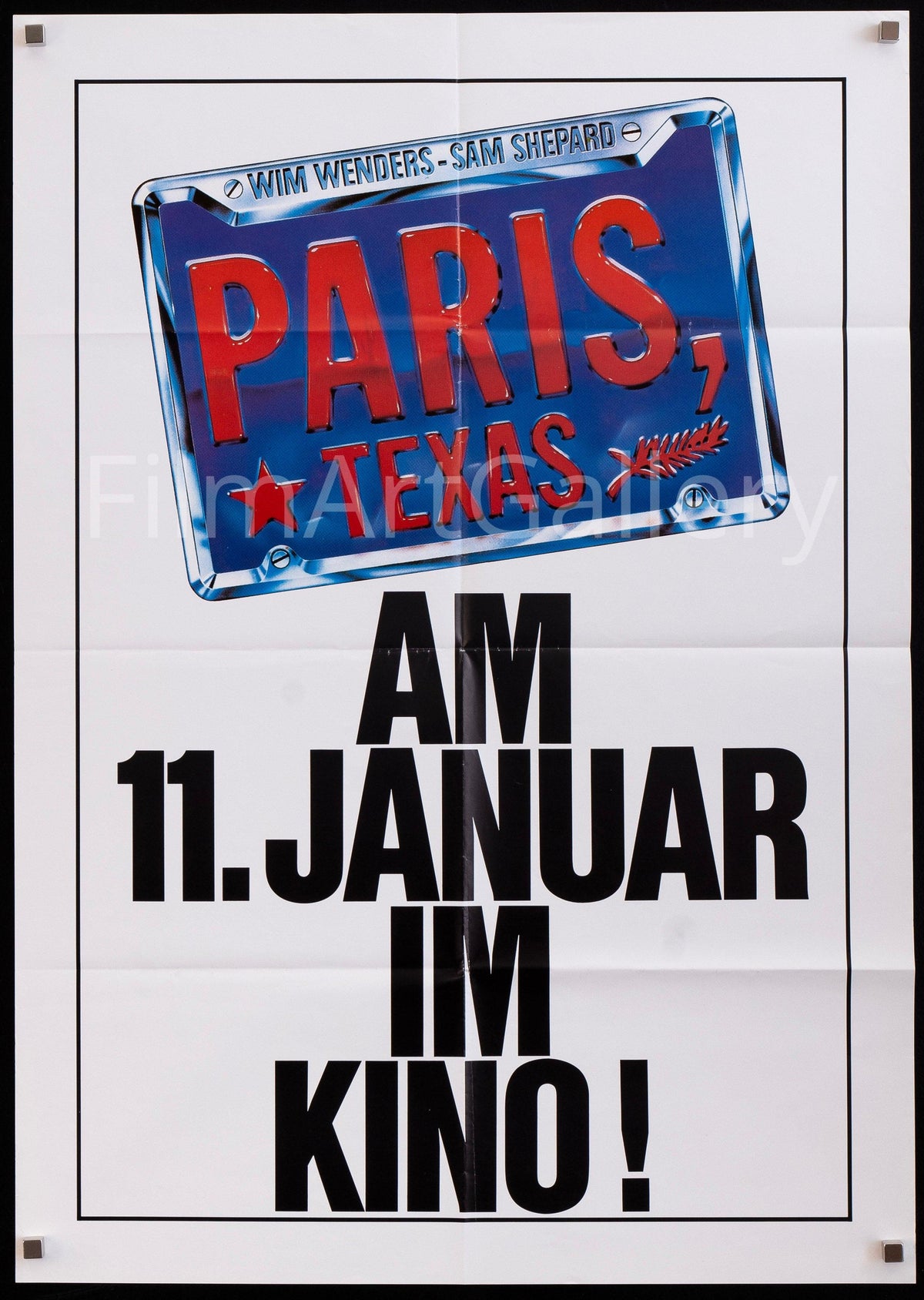Paris Texas German A1 (23x33) Original Vintage Movie Poster