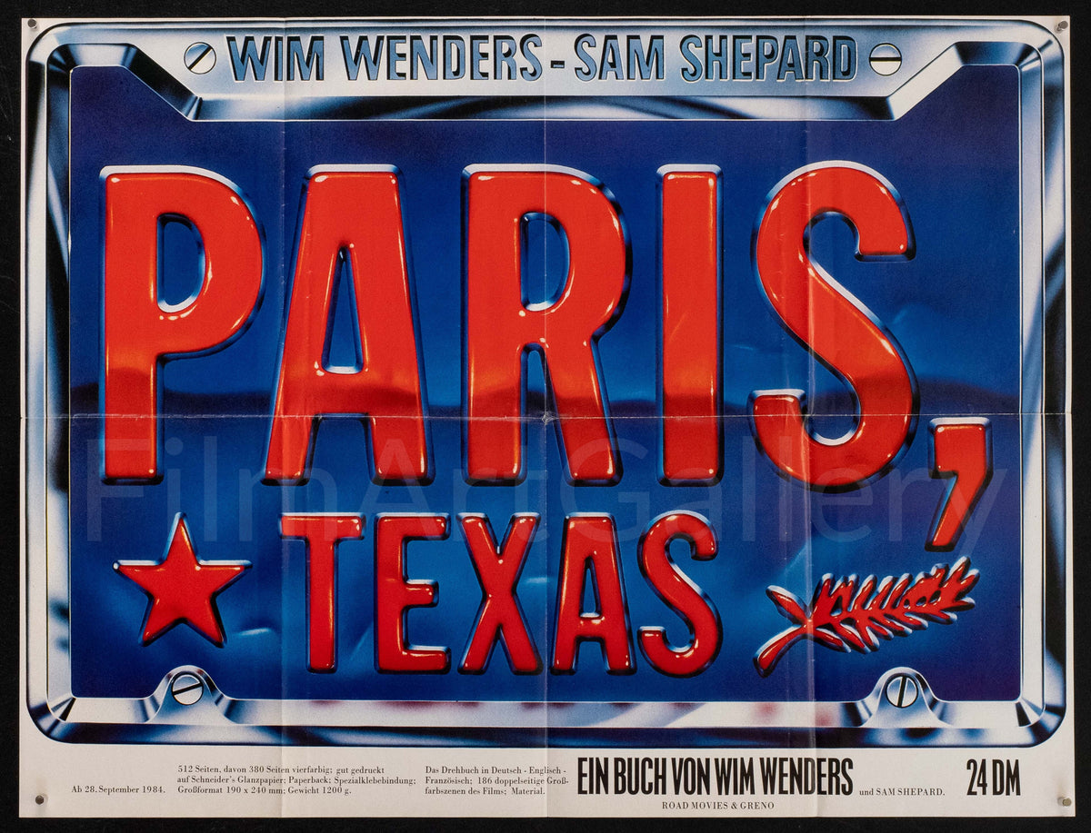 Paris Texas Original Vintage Movie Poster