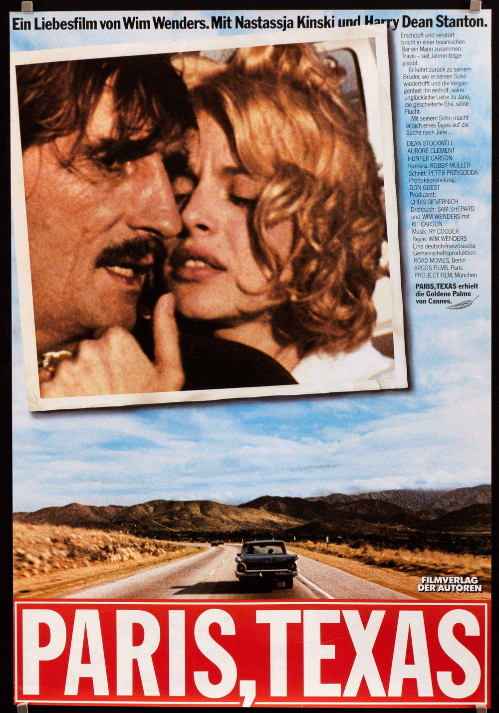 Paris Texas Original Vintage Movie Poster