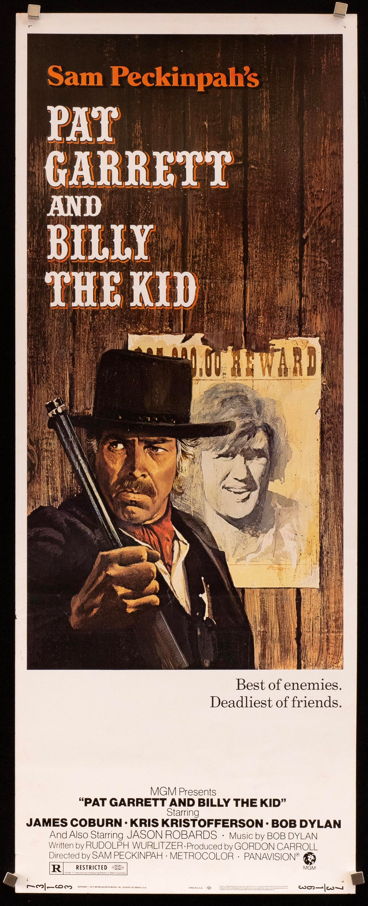 Pat Garrett and Billy the Kid Insert (14x36) Original Vintage Movie Poster