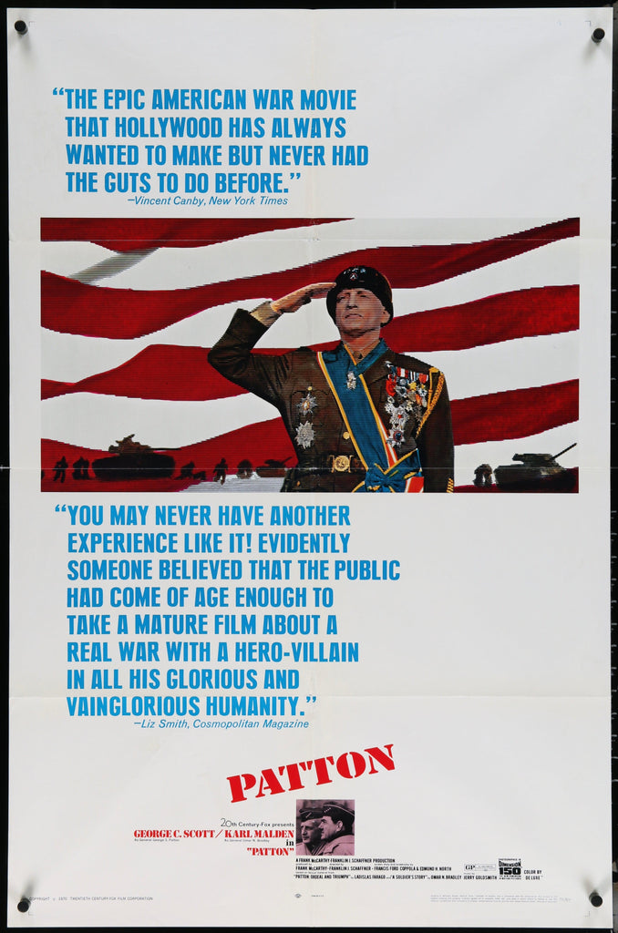 Patton 1 Sheet (27x41) Original Vintage Movie Poster