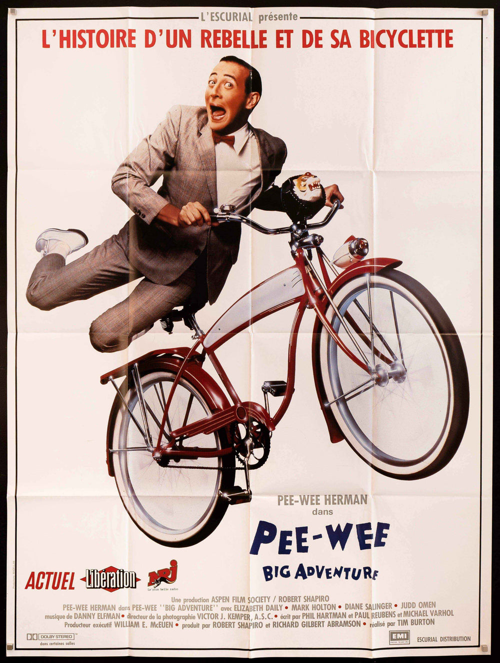 Pee-Wee's Big Adventure Original Vintage Movie Poster