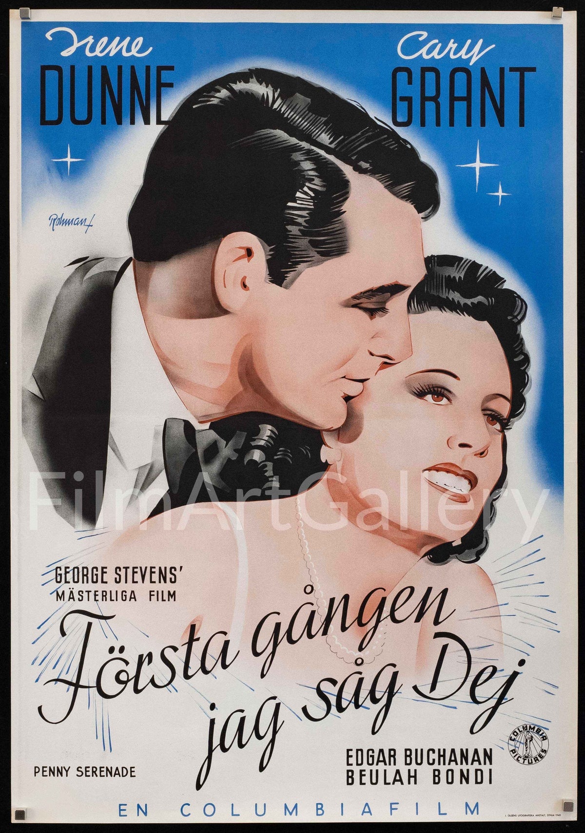 Penny Serenade Original Vintage Movie Poster
