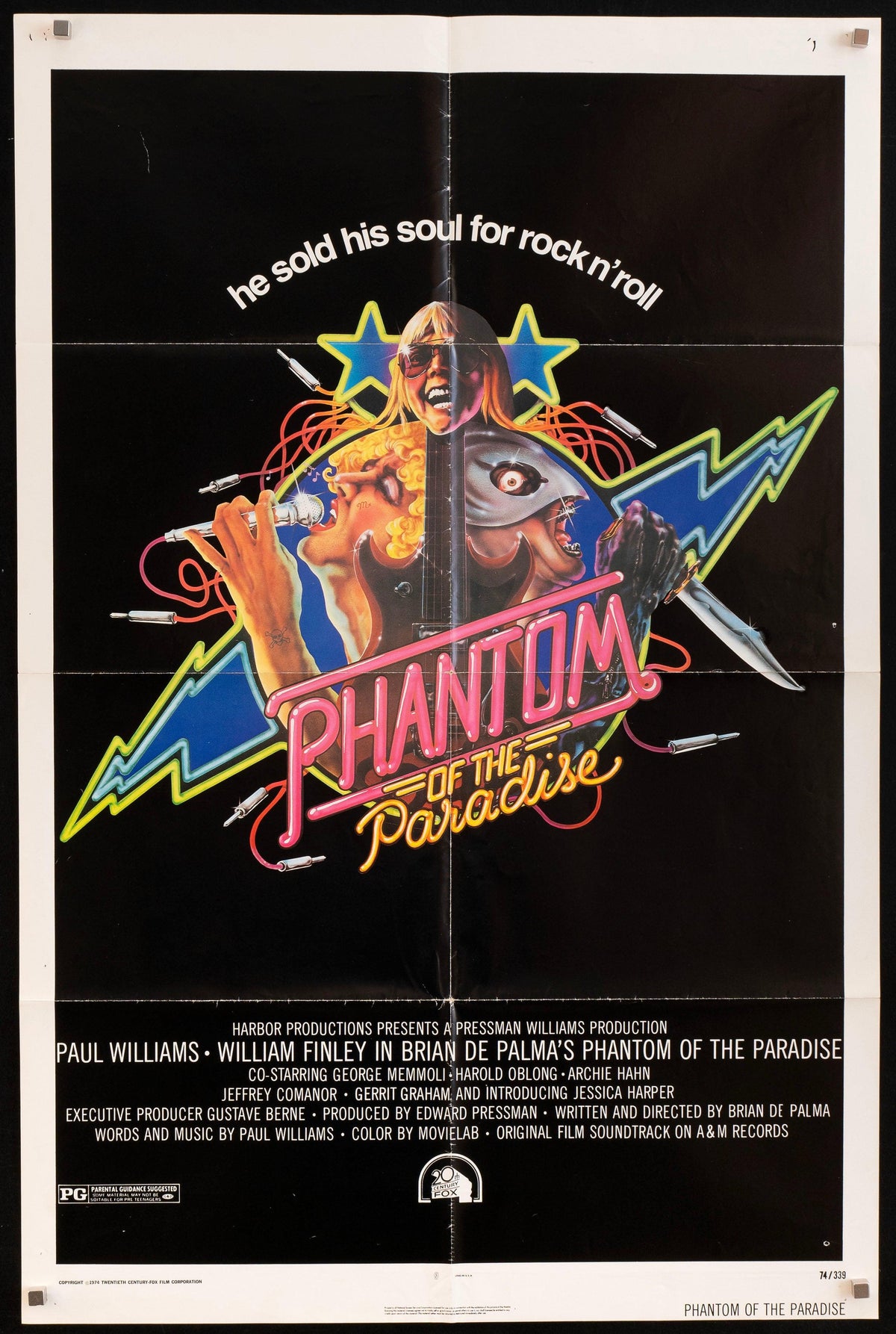 Phantom of the Paradise Original Vintage Movie Poster