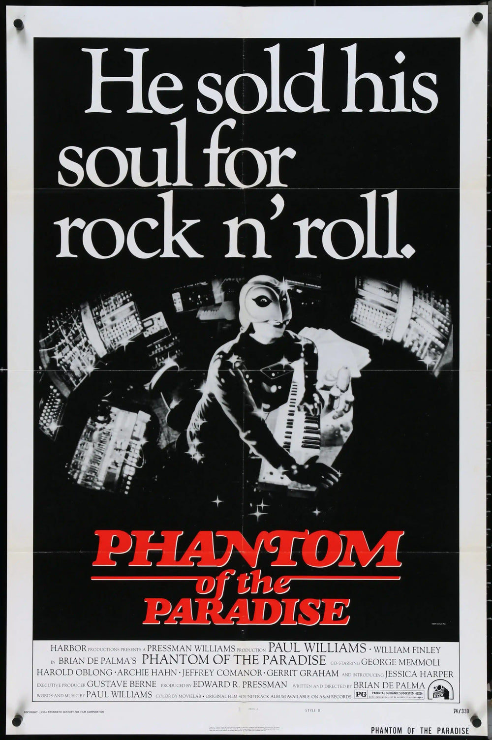 Phantom of the Paradise Original Vintage Movie Poster