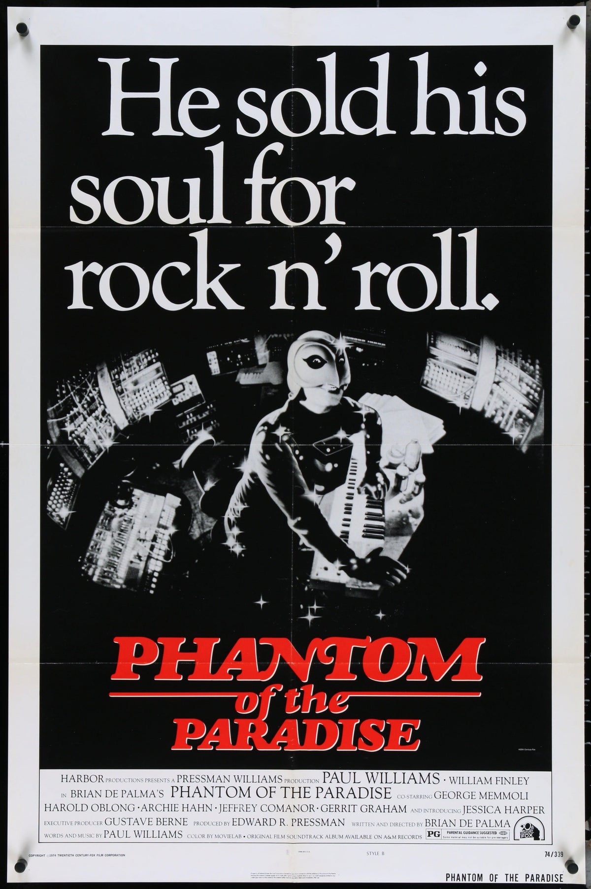 Phantom of the Paradise Original Vintage Movie Poster