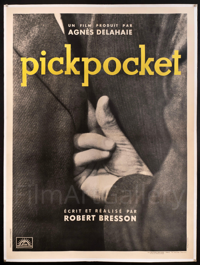 Pickpocket French 1 Panel (47x63) Original Vintage Movie Poster