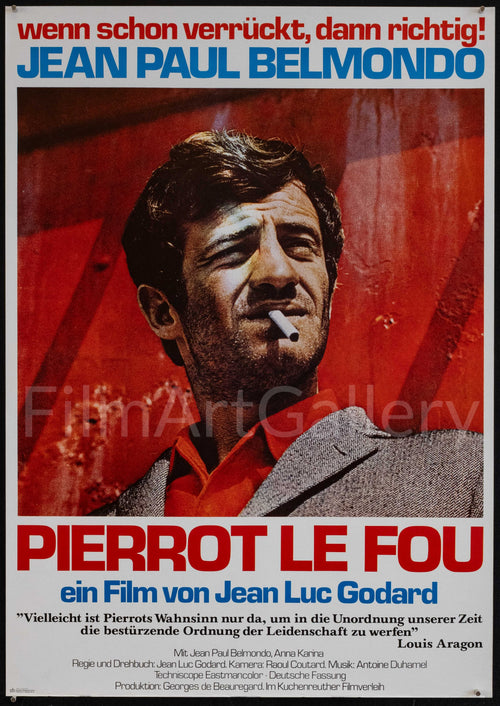 Pierrot Le Fou Original Vintage Movie Poster