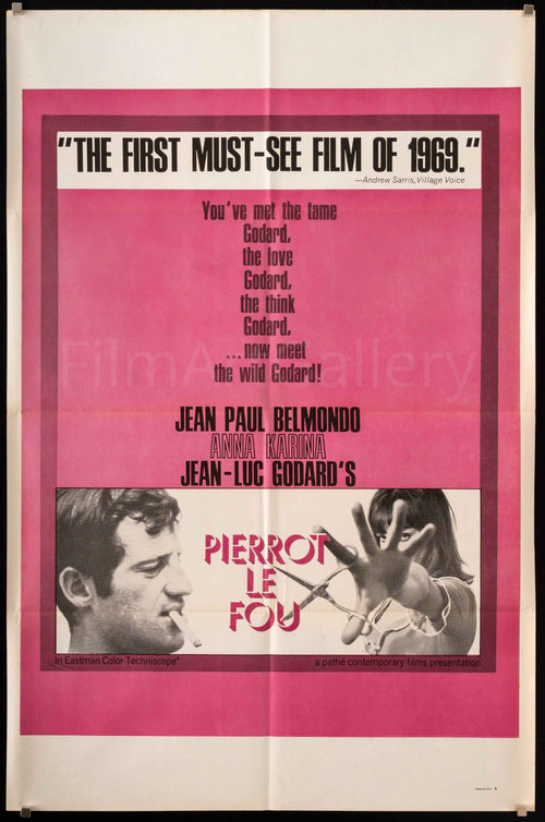 Pierrot Le Fou Original Vintage Movie Poster