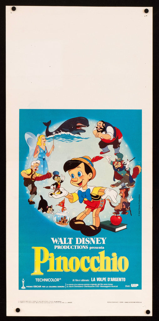 Pinocchio Movie Poster 1962 RI 1 Sheet (27x41)