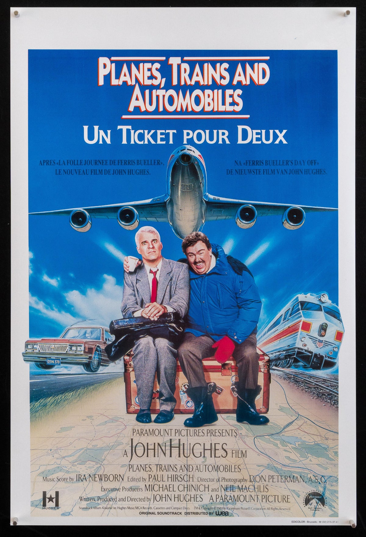 Planes, Trains and Automobiles Belgian (14x22) Original Vintage Movie Poster