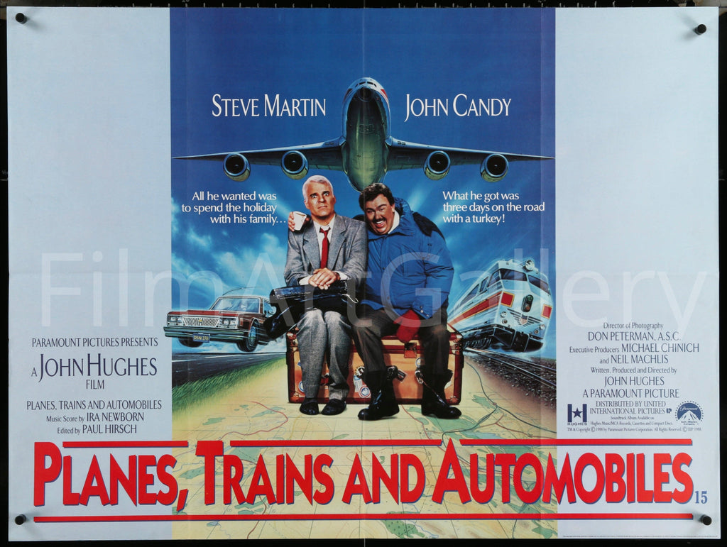 Planes, Trains and Automobiles British Quad (30x40) Original Vintage Movie Poster