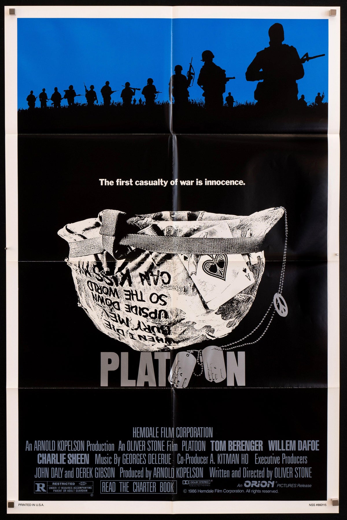 Platoon 1 Sheet (27x41) Original Vintage Movie Poster