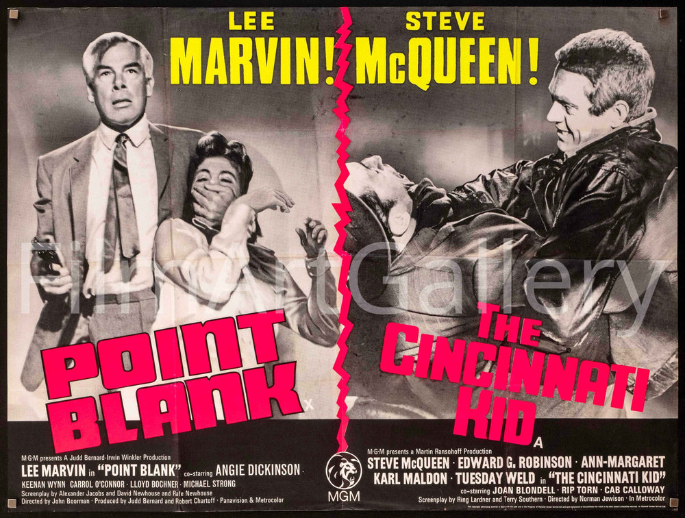 Point Blank / The Cincinnati Kid Original Vintage Movie Poster