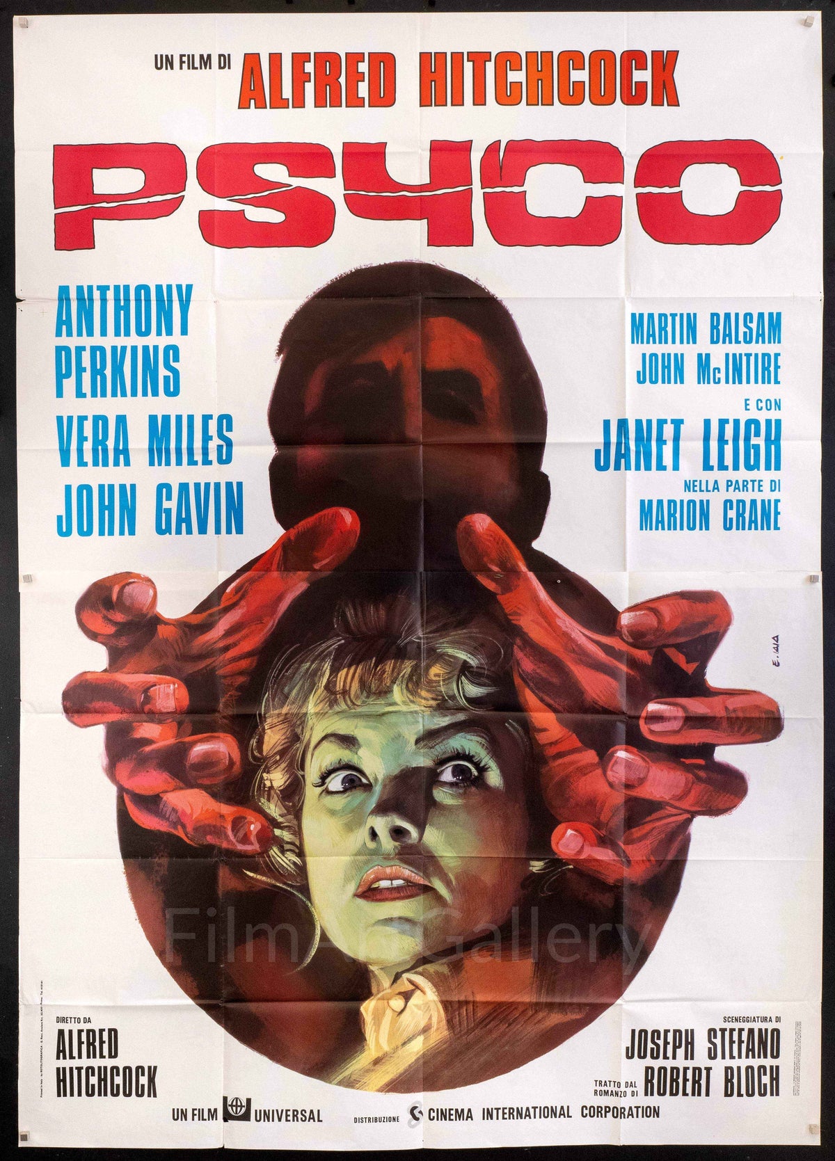 Psychyo Psycho Movie Poster 1960 Italian Photobusta (18x26)