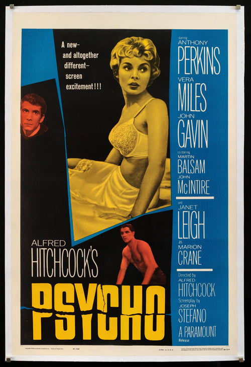 Psycho Original Vintage Movie Poster