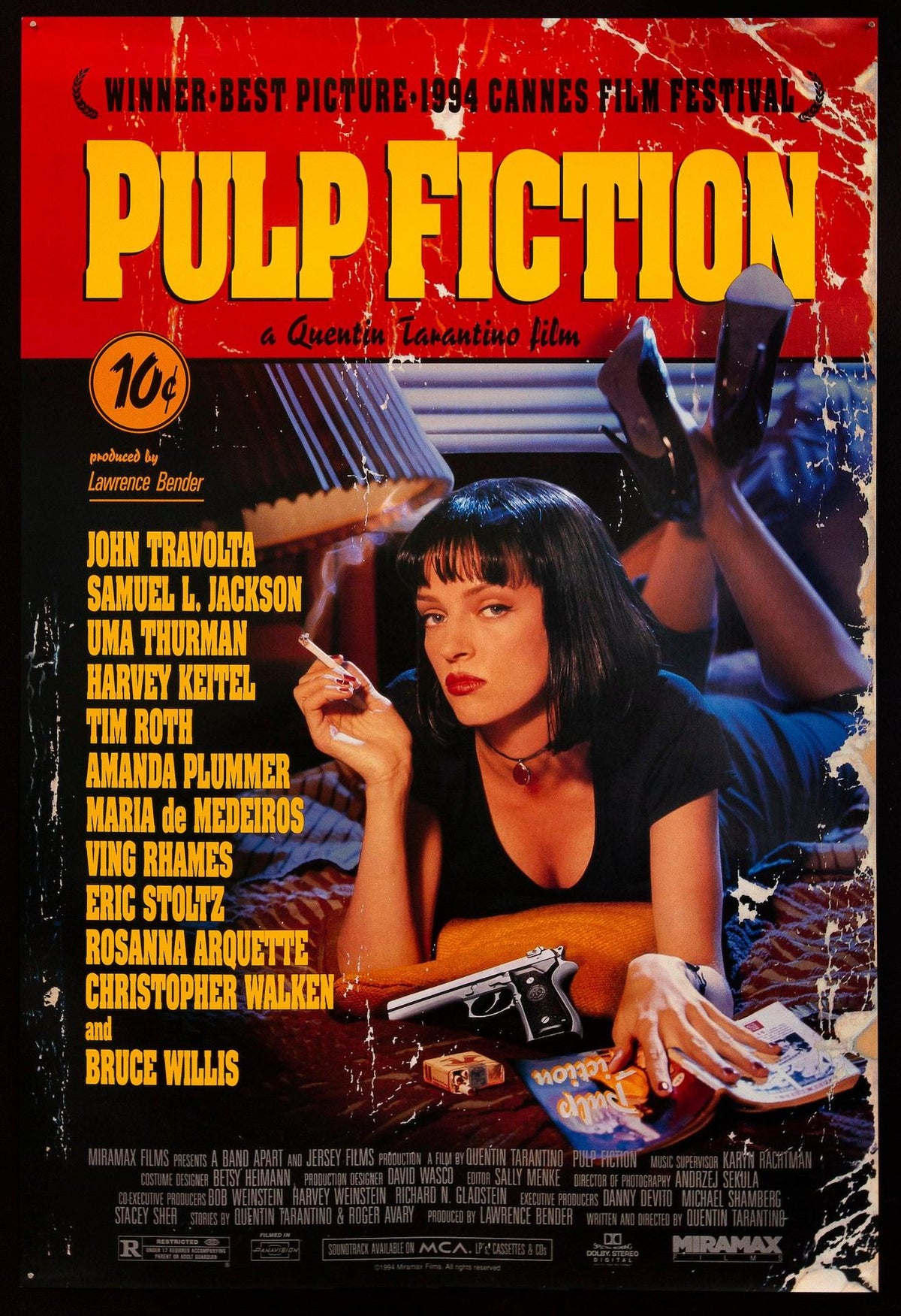 Pulp Fiction 1 Sheet (27x41) Original Vintage Movie Poster